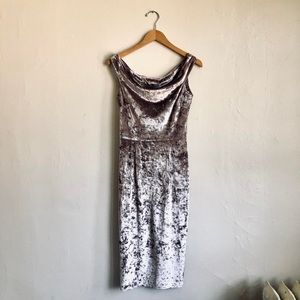 Silver Crush Velvet Dress